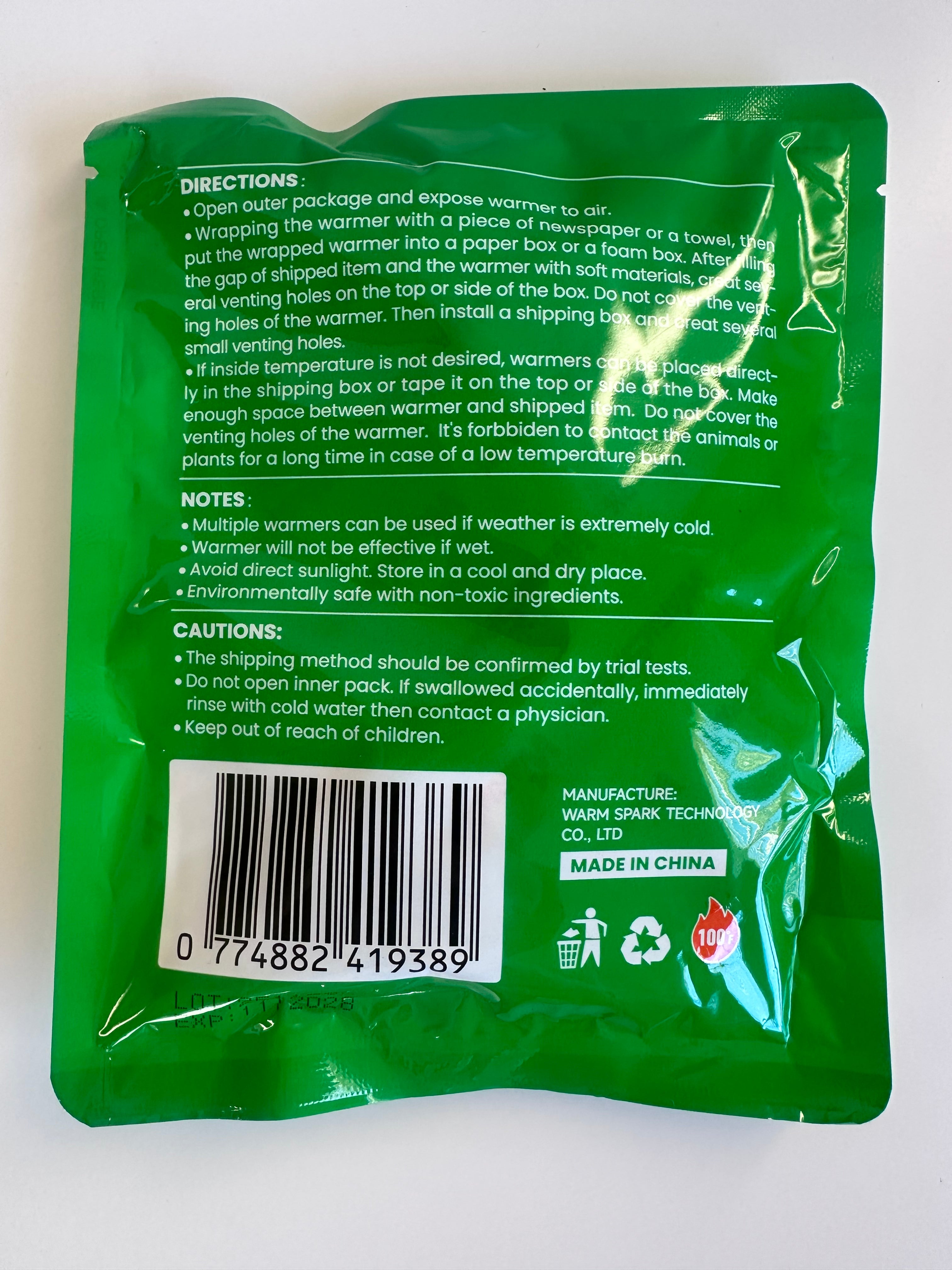 72-Hour Heat Pack – Plant Shipping Add-on
