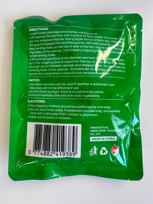 72-Hour Heat Pack – Plant Shipping Add-on
